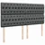 vidaXL Box spring postelja z vzmetnico temno siva 200x200 cm blago