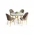 Hanah Home Trpezarijski set, 5 komada, Bež