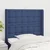 Vidaxl Vzglavje z ušesi modro 93x16x118/128 cm blago