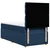 Vidaxl Box spring postelja z vzmetnico modra 90x200 cm blago