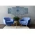 5-delna slika temno modri cvet Mandale - 200x100