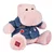 Plyšový hrošík s džínsovou košeľou Pink Mallow Hippo Histoire d’ Ours ružový 20 cm od 0 mes
