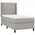 Vidaxl Box spring postelja z vzmetnico svetlo siva 90x200 cm blago