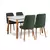 Hanah home Set trpezarijski sto, 4 trpezarijske stolice i klupa Costa 1070 Šareni