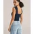 WE Fashion Top temno modra