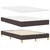 Vidaxl LED Box Spring Postelja Temno rjava 120 x 200 cm blago