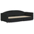 Vidaxl Izvlečna dnevna postelja s predali črna 90x200 cm blago