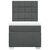 VIDAXL Box spring postelja z vzmetnico temno siva 100x200 cm blago