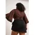 Trendyol Curve Ženska bluza Tbbss24Af00071, Braon