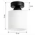 BRILAGI - LED stropna svetiljka RETRO GLASS 1xE27/60W/230V prečnik 10 cm crna/bela