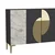 Hanah Home Konzolni sto Afra KM120, 120x75x29.6 cm, Antracit-zlatne boje