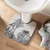 Črna/bež kopalniška preproga za WC 45x45 cm Cocoty – douceur dintérieur