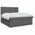 vidaXL Postelja boxspring z vzmetnico Temno siva 140 x 200 cm Blago