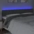 LED uzglavlje tamnosivo 200 x 7 x 78/88 cm od tkanine
