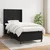 Vidaxl Box spring postelja z vzmetnico črn 90x190 cm blago