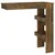 Zidni barski stol boja hrasta 102x45x103,5 cm konstruirano drvo