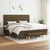 Vidaxl Box spring postelja z vzmetnico temno rjav 200x200 cm blago