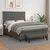 Vidaxl Box spring postelja z vzmetnico siv 140x190 cm umetno usnje