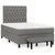 Vidaxl Box spring postelja z vzmetnico temno siva 120x190 cm blago