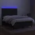 Vidaxl Box spring postelja z vzmetnico LED črna 140x200 cm blago