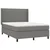 Vidaxl Box spring postelja z vzmetnico temno siva 140x200 cm blago