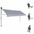 Tenda na ručno uvlačenje s LED svjetlima 400 cm plavo-bijela