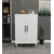 Hanah Home višenamenski ormarić 3 Raf 2 Kapak, 65 cm, beli