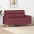 Vidaxl Dvosed vinsko rdeč 120 cm blago