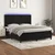 Vidaxl Box spring postelja z vzmetnico LED črna 180x200 cm žamet