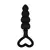 Butt plug Beaded Luv Probe, 15cm, Crni