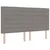 Vidaxl LED Box Spring Postelja z vzmetnico Taupe 200 x 200 cm blago