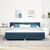 LED Box Spring Krevet s LED trakama Plava 200 x 200 cm tkanina
