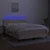 Vidaxl Box spring postelja z vzmetnico LED krem 140x190 cm blago