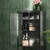 MOSSJÖN Vitrina s 2 vrata, boja antracita, 60x34x146 cm