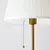 ARSTID Podna lampa, mesing/bela