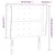 Vidaxl Vzglavje z ušesi krem 93x23x118/128 cm blago