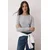 Trendyol Milla ženska bluza Twoaw25Bz00062, Siva Melanž-Plava