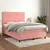 Vidaxl Box spring postelja z vzmetnico roza 140x200 cm žamet