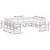 Set vanjskih sofa s jastukom 9 pcs Bijela i svjetlosiva
