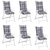 vidaXL Jastuci za stolice 6 kom sivi karirani 120x50x7 cm od tkanine