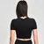 Ella Seamless Crop Top, Black - XS