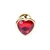 Jewellery Gold Heart PLUG- Red
