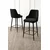 Hanah Home set od 2 barskih stolica Tera, crna tkanina Babyface, crne metalne noge