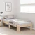 vidaXL posteljni okvir s hrbtom 90x200 cm trdno borov les