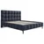 MID.YOU OBLAZINJENA POSTELJA 180 cm  x 200 cm , les, tekstil, leseni material modra