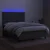 Vidaxl Box spring postelja z vzmetnico LED temno siva 140x190 cm blago