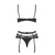 Sexy set 3-delni Heartina crne boje - L/XL