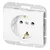 Vgradna enojna vtičnica 2P+E Schuko Onyx, 16A, 250V, PT-17O, bela