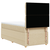 vidaXL Box spring postelja z vzmetnico krem 90x200 cm blago