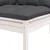 Kutna vrtna sofa s jastucima bijela od masivne borovine